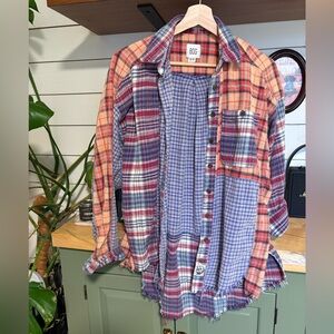 BDG Urban Outfitters Patchwork Plaid Flannel Shirt XS